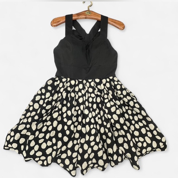 💃🏻Black Halter cocktail party dress with low back Bow, Fit and Flare Twirl Dance - Picture 9 of 9